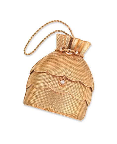 Elegant Gold And Diamond Evening Bag By Van Cleef Arpels