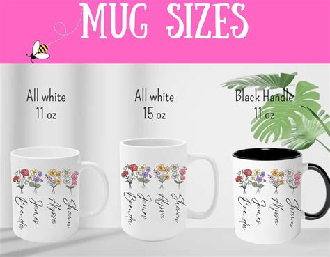 Custom Birth Month Birth Flower Mug Plant Mom Mug Mothers Day T