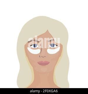 Girl Character Remove Make Up Vector Flat Cartoon Illustration Stock