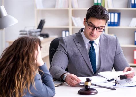 Lawyer Discussing Legal Case With Client Stock Image Image Of