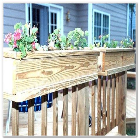 Wooden Flower Boxes For Deck - Decks : Home Decorating Ideas #L5wlLbLwYl