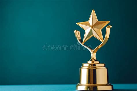 Golden Star Trophy with Sparkling Glitter on Bokeh Background, Award ...
