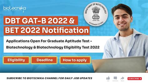 Latest Update Dbt Jrf Exam Gat B Bet Notification