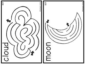 FREEBIE ABLLS R ALIGNED WORKBOXES B27 Day Night Simple Mazes