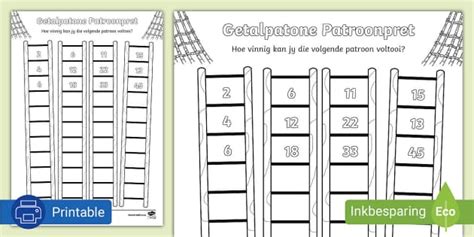 Getalpatrone Patroonpret Aktiwiteitsblad Teacher Made