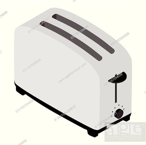 Isometric Bread Toaster Isolated On White Stock Vector Vector And Low