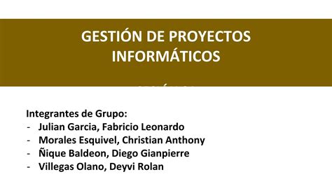 Gestion De Proyectos Informaticos Plantilla Pptx