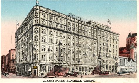 Vintage Postcard Queens Hotel Building Montreal Quebec Canada Can