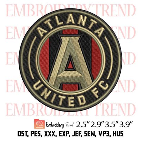 Atlanta United FC Logo Embroidery Design – American Football Embroidery ...