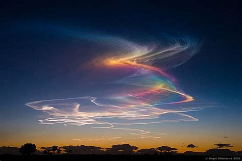 Iridescent Sky Clouds Beautiful Nature Natural Phenomena