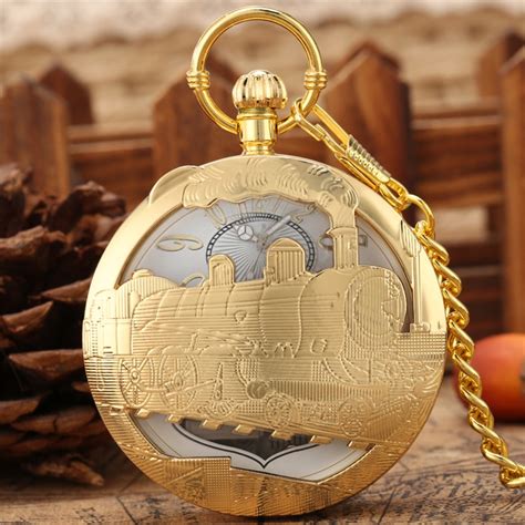 Luxury Yellow Gold Hollow Train Locomotive Case Play Men Women S Music