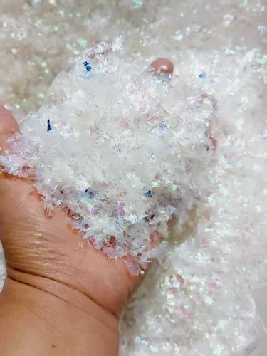 Medio Kilo De Diamantina Blanca Tornasol Para Manualidades