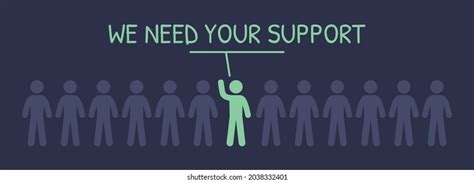 We Need Your Support Banner Vector Stock Vector Royalty Free