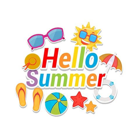 Premium Vector Hello Summer