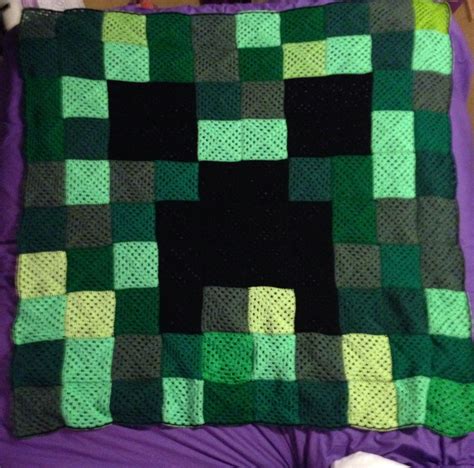 Minecraft Creeper Crochet Blanket Pattern Printable Templates Free