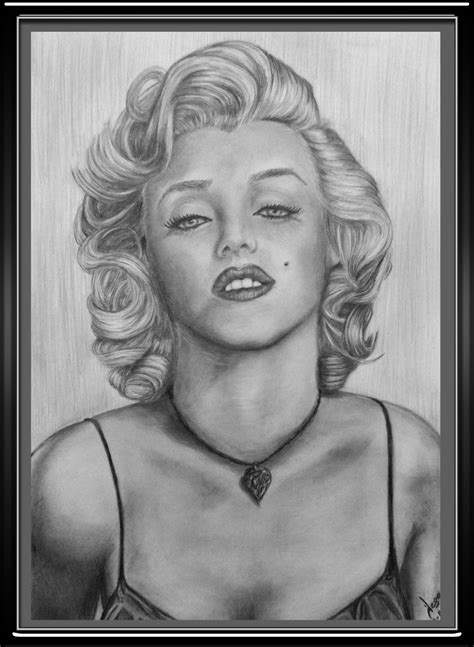 Retratos realistas y dibujos Marilyn Monroe dibujo a lápiz por Jego