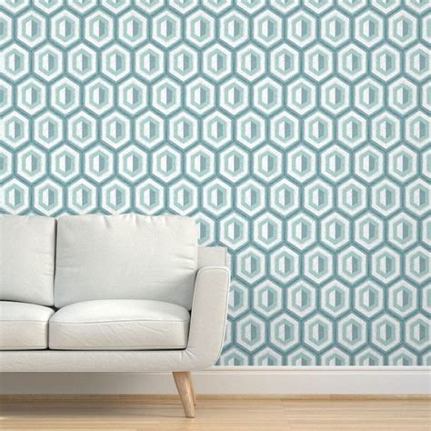 Wallpaper, Textured Cassandra Hexagon - Dew Large Scale Large Scale ...