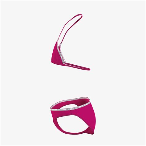 Calvin Klein Triangle Çocuk Pembe Bikini Takımı ÇOCUK Mayo Mayoşort