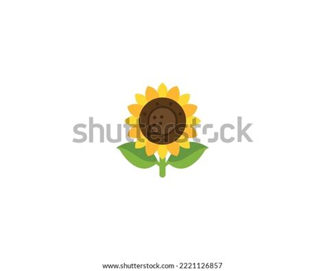 Sunflower Vector Isolated Icon Sunflower Emoji Stock Vector (Royalty ...