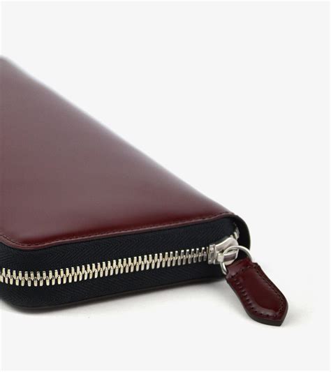 Cordovan Zipped Long Wallet The Warmthcrafts Manufacture Web Store