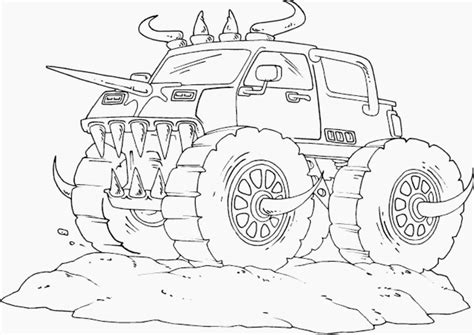 Monster Truck Coloring Pages For Kids - Coloring Home