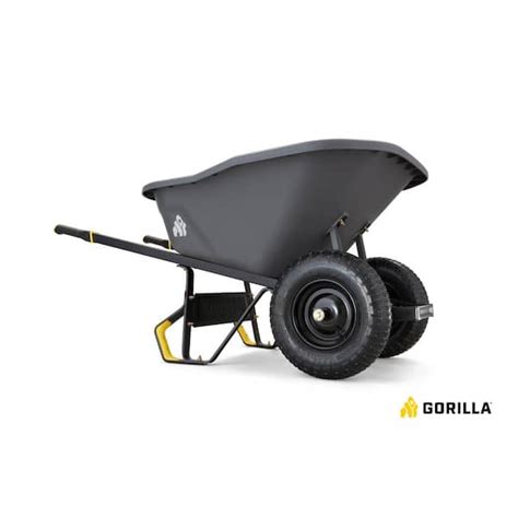 Reviews for Gorilla 8 cu. ft. Pro Grade Poly Dual Wheel Wheelbarrow ...