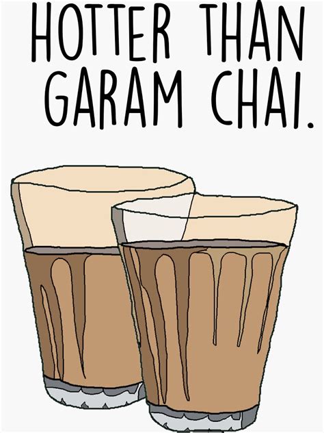 Garam Chai Snack Lines Sticker For Sale By Kesiyajohny Redbubble