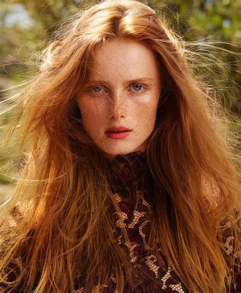 Wallpaper Rianne Van Rompaey Model Redhead Green Eyes Long Hair