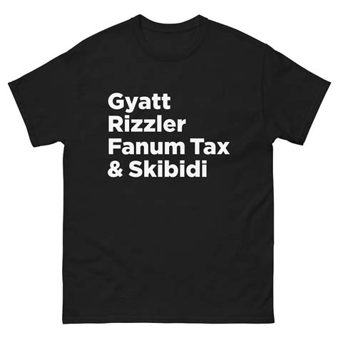 Gyatt, Rizzler, Fanum Tax, & Skibidi Unisex Cotton T-shirt - Etsy