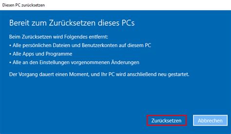 2 Methoden Windows 10 zurücksetzen und Dateien behalten