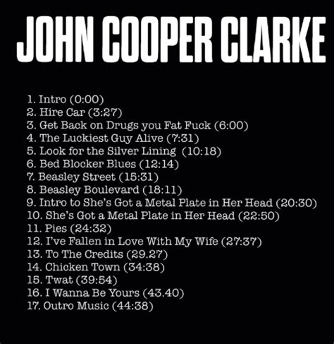 John Cooper Clarke Live in 2022 - CD | Dr John Cooper Clarke Official Store