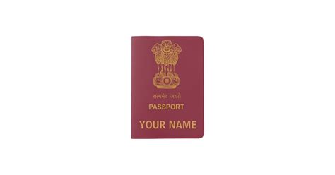 Indian Passport Red Personalized Passport Cover Zazzle