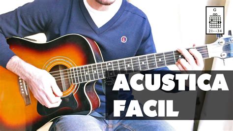 Guitarra Acústica Tutorial Fácil Canción Acordes para Principiantes