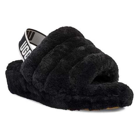 Ugg Fluff Yeah Slippers Black | Dressinn