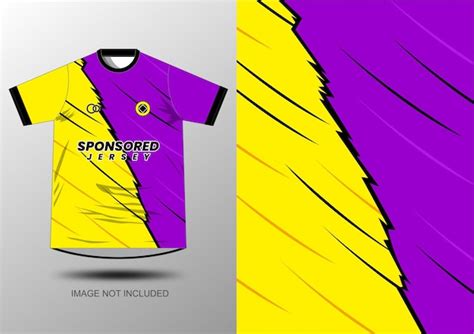 Premium Vector Mockup Background For Sports Jersey Yeloow Purple