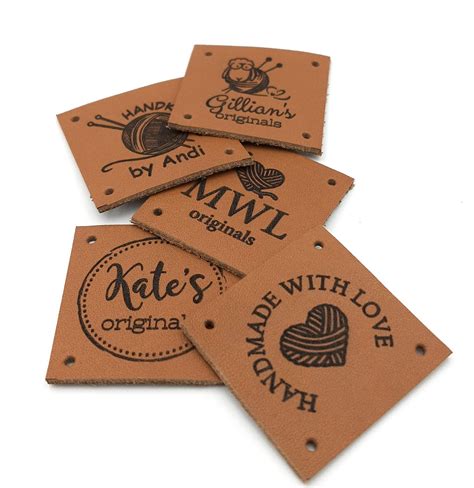 Buy Personalized Leather Labels Custom Leather Labels Sewing Labels