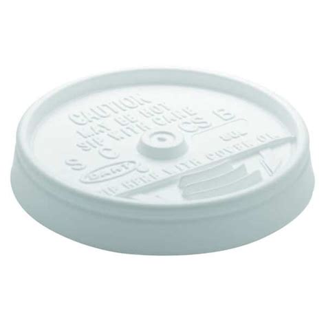 Dart 12UL 29 73 Lid For 6 To 14 Oz Hot Cold Cup Flat Sip Through White Pk1000 Zoro