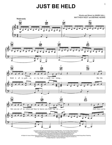 Just Be Held | Sheet Music Direct