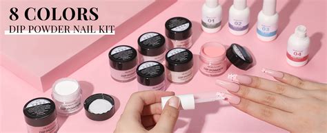 Morovan Dip Powder Nail Kit Starter 8 Colors Nail Dip