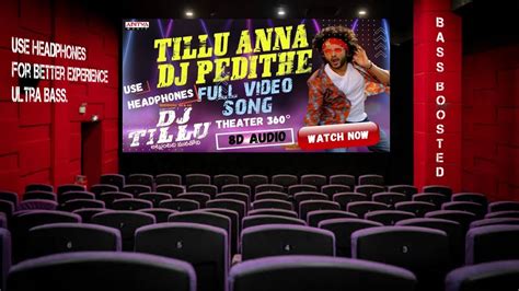 TilluAnnaDJPedithe Full Video Song DJ Tillu Songs Siddhu Neha Shetty