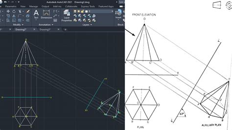 AUXILIARY PROJECTION IN AUTOCAD YouTube