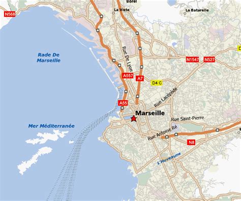 Marseille Map - France