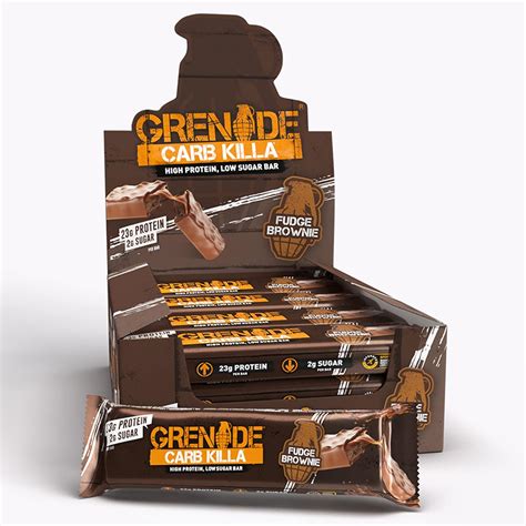 Grenade High Protein And Low Carb Bar 12 X 60 G Fudge Brownie Uk Grocery