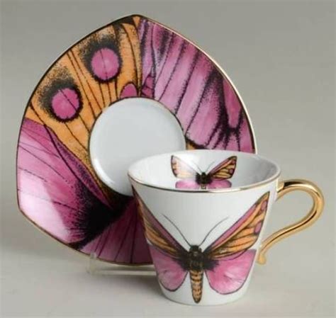 New Grace Tea Ware Butterfly Cup And Saucer By Parisflowermarket Cup