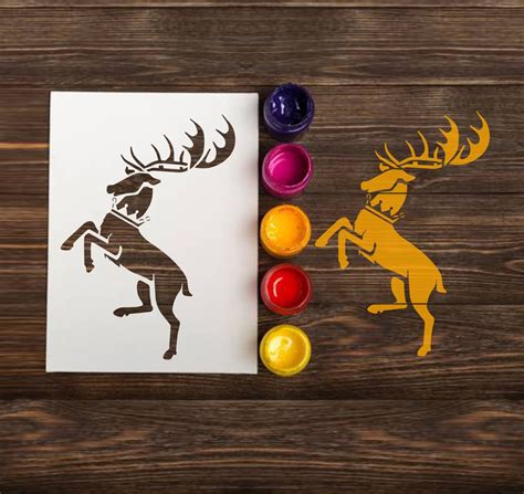 Baratheon Deer Custom Stencil Reusable Craft Stencils Got Etsy