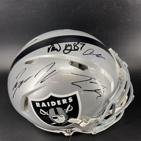 NFL - Raiders Authentic Helmet signed by 2023 Draft picks Tyree Wilson ...