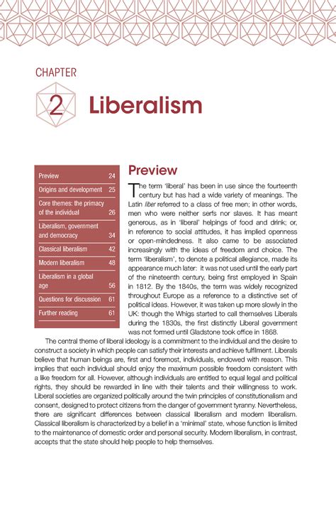 Background Of Liberalism Preview 24 Origins And Development 25 Core