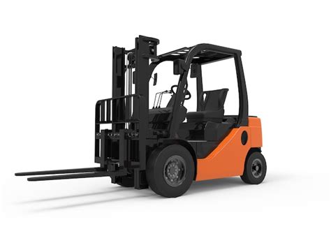 Premium Photo Forklift Truck On White