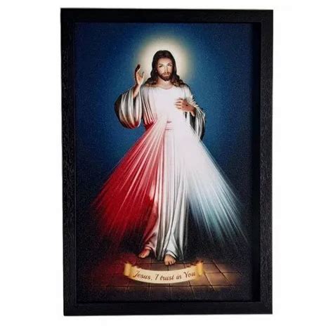 Digital Sparkle Finish Brown Finish Divine Mercy Of Jesus Christ Wall