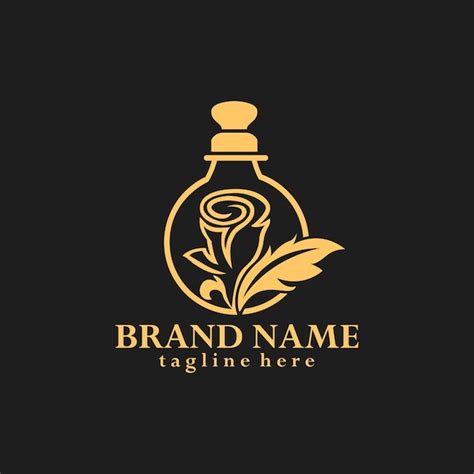 Premium Vector Floral Perfume Bottle Logo Luxury Design Vector